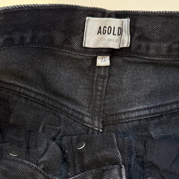 Agolde Parker Short in Black Denim - Picture 3 of 3